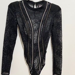 Victoria’s Secret Long Sleeve Lace Bodysuit